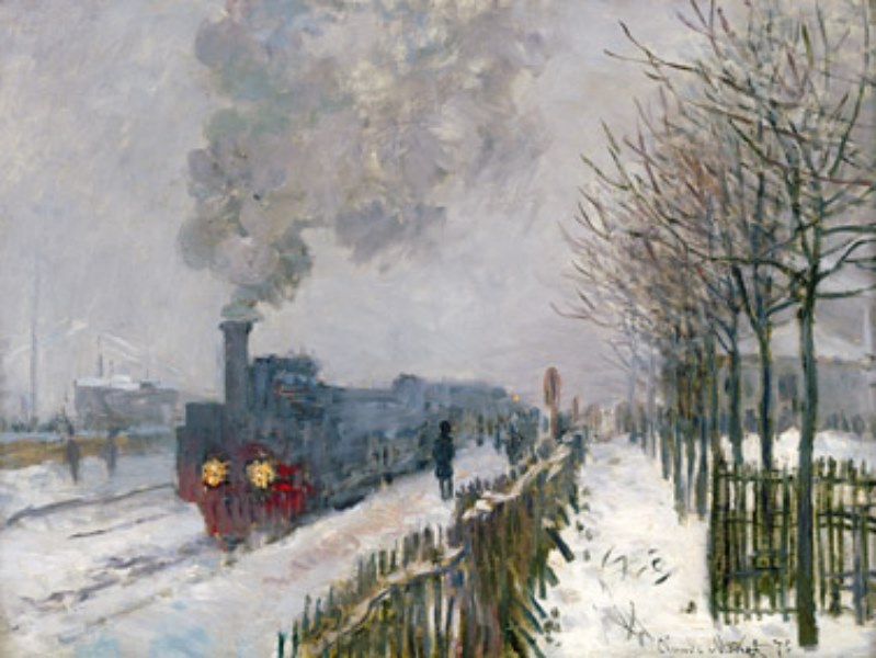 Claude Monet (1840-1926) El tren en la nieve. La locomotora, 1875 Óleo sobre lienzo, 59x78 cm París, Musée Marmottan Monet, donación Eugène y Victorine Donop de Monchy, 1940 Inv. 4017 © Musée Marmottan Monet, Paris
