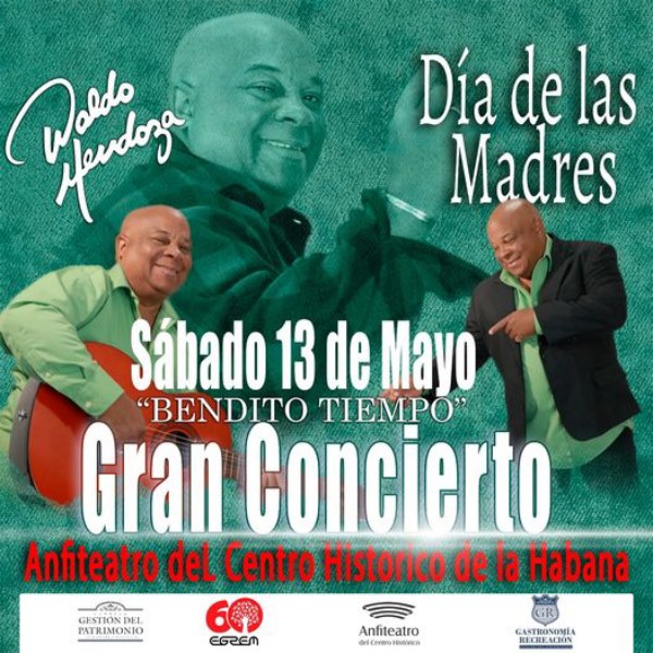 cartel concierto Waldo Mendoza por el Día de las Madres 