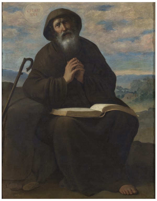 San Francisco de Paula. Zurbarán. 1659. Óleo sobre lienzo. 123,8 x 97 cm. Madrid, Museo Nacional del Prado