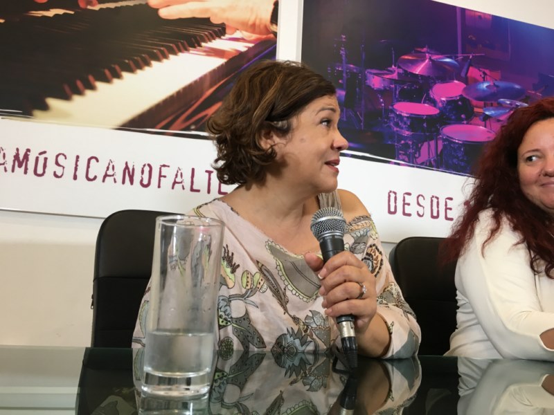 Ivette Cepeda en la presentación del disco La rosa de Jericó 