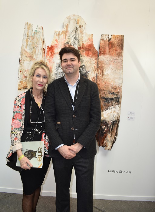 Alberto Cornejo, director of Art Madrid with Mariam Alcaraz, director of BAT Alberto Cornejo