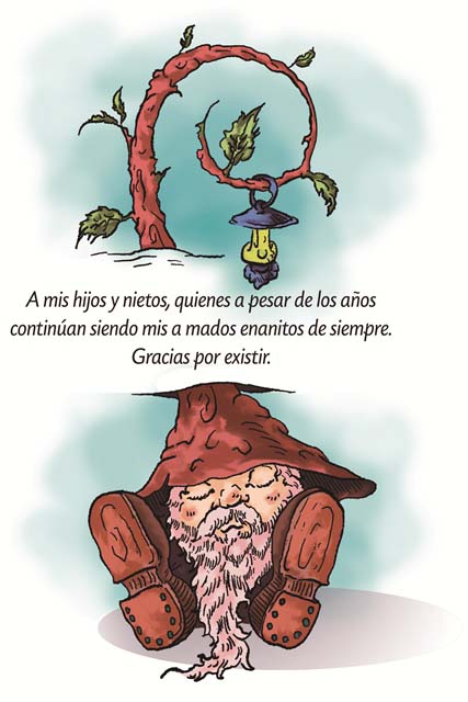 Dibujo con texto dedicatorio