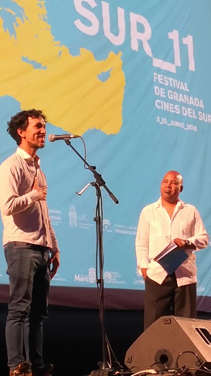 Diaz-Pimienta junto al director argentino Juan Pablo Sasiaín