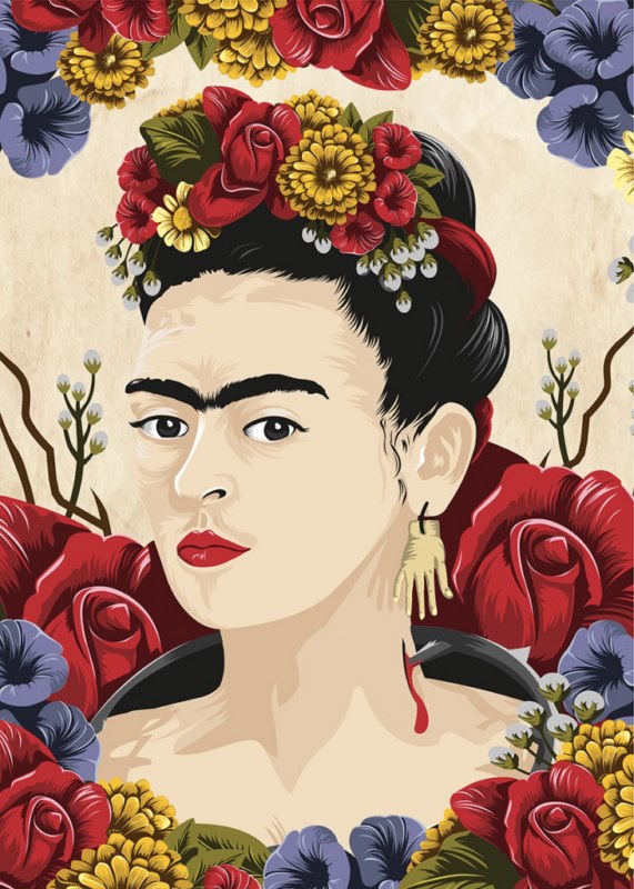 cartel de la exposición inmersiva sobre Frida Kahlo