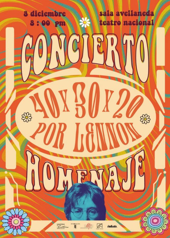 Cartel del concierto “40x30x20 por Lennon”