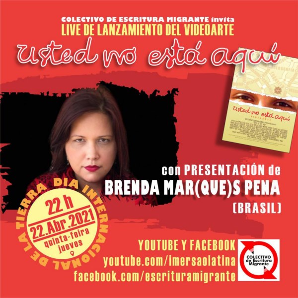 Brenda Marques en videoarte internacional “Usted No Está Aquí”