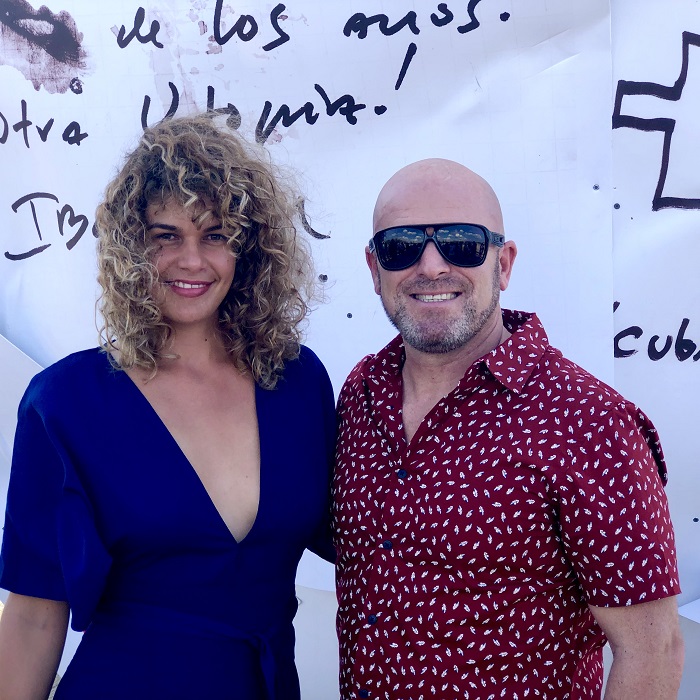 Together with Lianet Martínez Pino at the XIII Biennial of Havana