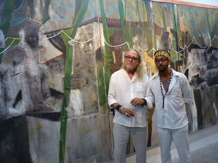 Moisés Finalé  y Marlen Morgan artistas plasticos  del proyecto Sitio en Construcción 