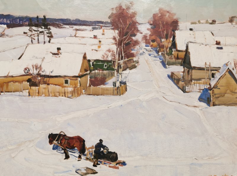 Paisaje de invierno, de Iván Vladimirov 