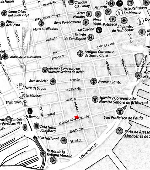Map to get to the workshop of López Oliva