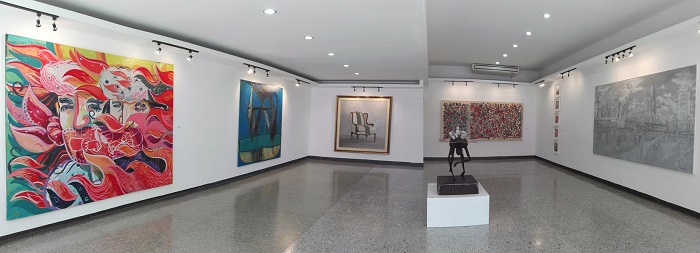 Vista de la exposición Resonancia en Galería Galiano 