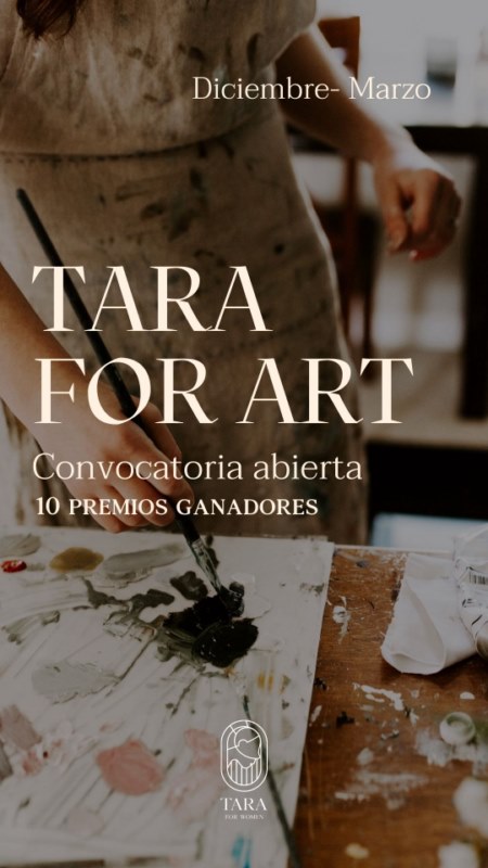 cartel anunciante de la convocatoria premios Tara Art For Women. Fundación TARA