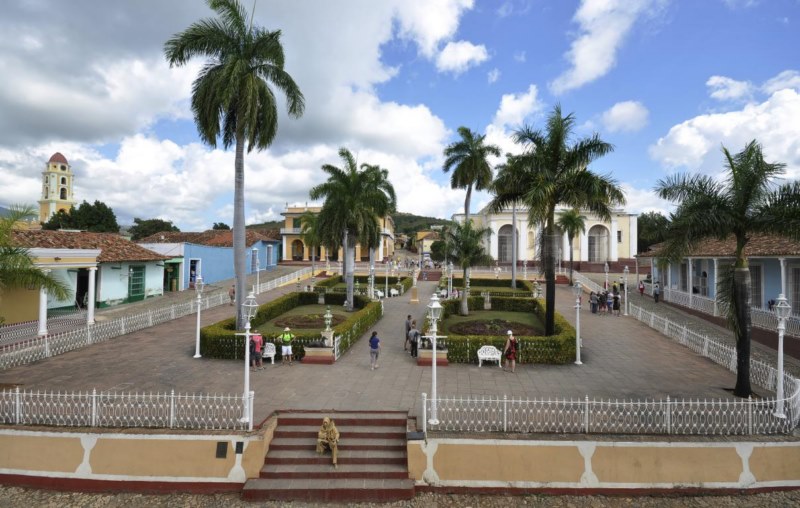 parque en la ciudad de Trinidad, en Cuba