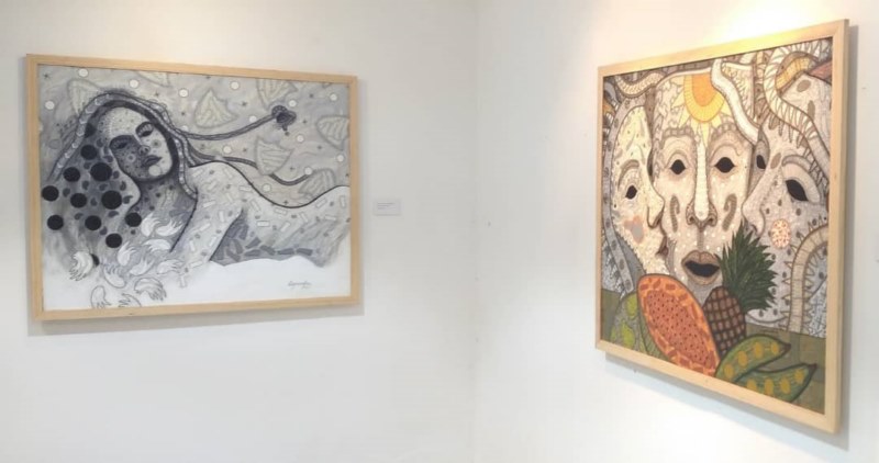 Obras de Manuel López Oliva en la exposición Aforo 