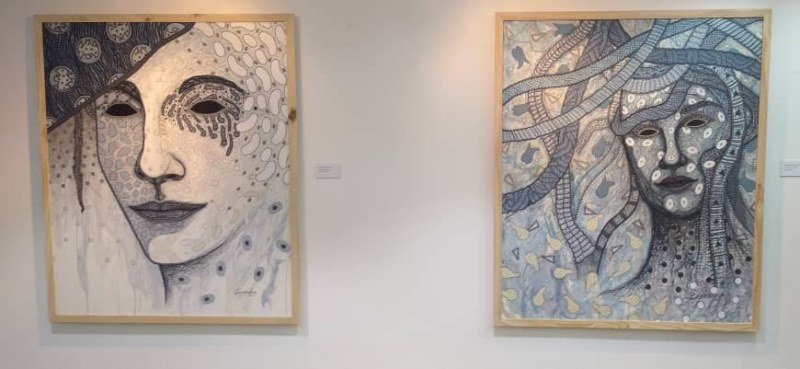 Obras de Manuel López Oliva en la exposición Aforo 