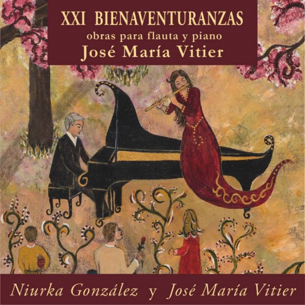 portada del disco XXI Bienaventuranzas de José María Vitier y Niurka González. Sello Unicornio