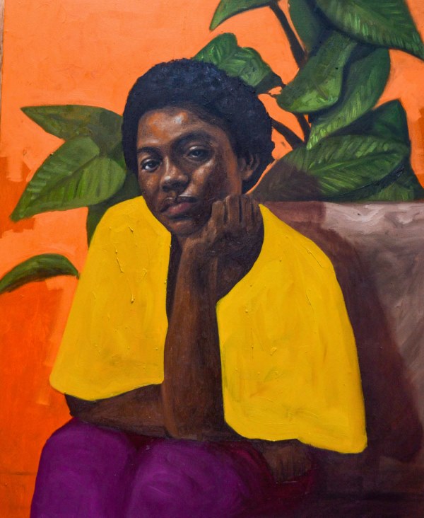 artsy-Oliver Okolo - Orange isn't blue - 2022 - 109cm H x 88cm W - OIl on canvas - Courtesy of OOA Gallery-m-1304 