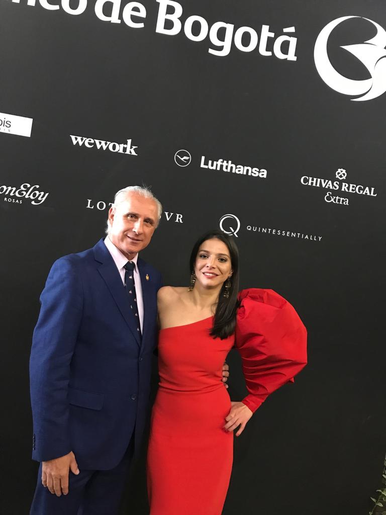 José Carlos de Santiago, President of Excelecies Group, with María Paz Gaviria at the opening of ARTBO 2018 