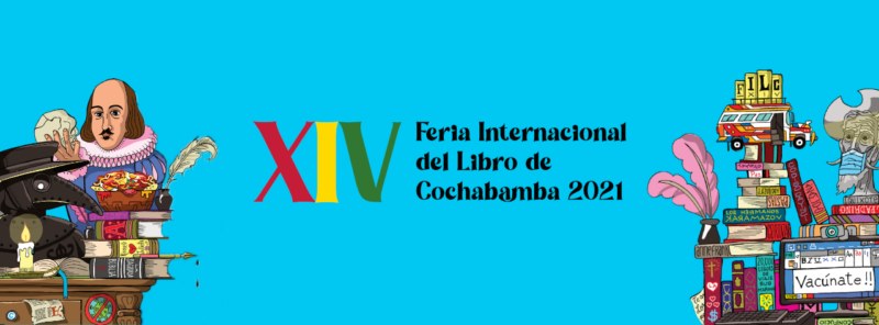 cartel de la feria internacional del libro de Cochabamba 
