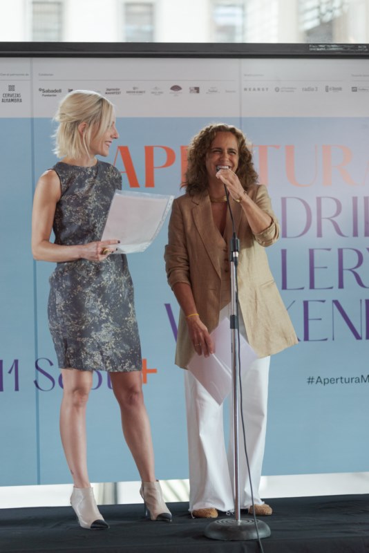 Nerea Fernández, presidenta de Arte Madrid, junto con Lucía Mendoza, vicepresidenta.