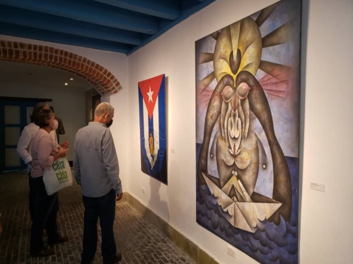 Obras expuestas en la muestra “Patrona. La Caridad del Cobre en el imaginario de artistas cubanos” / Tomado de Habana Radio