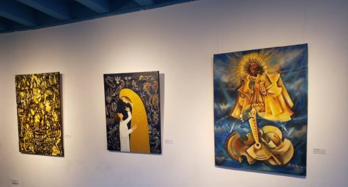 Obras expuestas en la muestra “Patrona. La Caridad del Cobre en el imaginario de artistas cubanos” / Tomado de Habana Radio