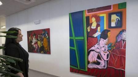 El campus de Tudela de la UPNA acoge una exposición en la que la pintora navarra Ana Pagola reinterpreta a Velázquez