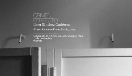 Exposición "Crimen perfecto" de Linet Sánchez, Primer Premio Post-it 3 en la Galería ARTIS 718