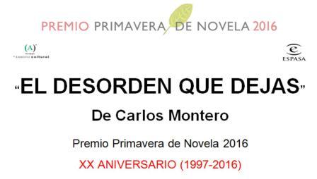 Premio Primavera de Novela para Carlos Montero 