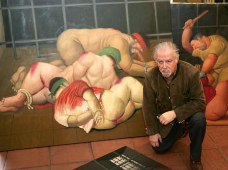 Fernando Botero presents his modern version of the "Santas" (“Holy”)