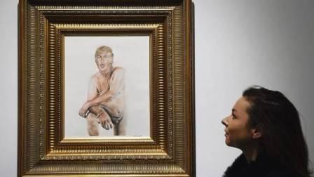 Exhiben en Londres un polémico cuadro de Donald Trump desnudo
