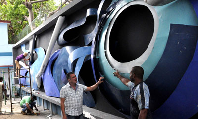 Inaugurará Villamil gran mural metálico por la Cultura cubana