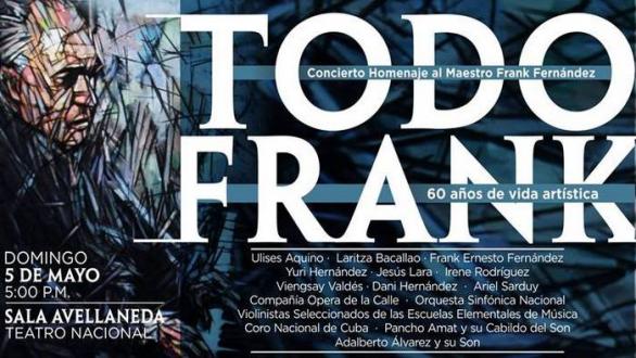 Cartel del homenaje a Frank Fernández "Todo Frank" 
