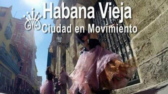 cartel de Encuentro Internacional de Danza en Paisajes Urbanos Habana Vieja: Ciudad en Movimiento