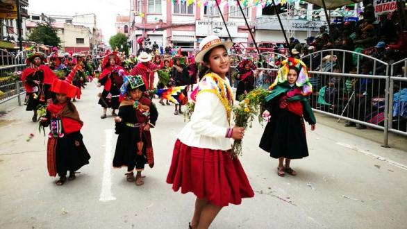 Vista del carnaval de Oruro 