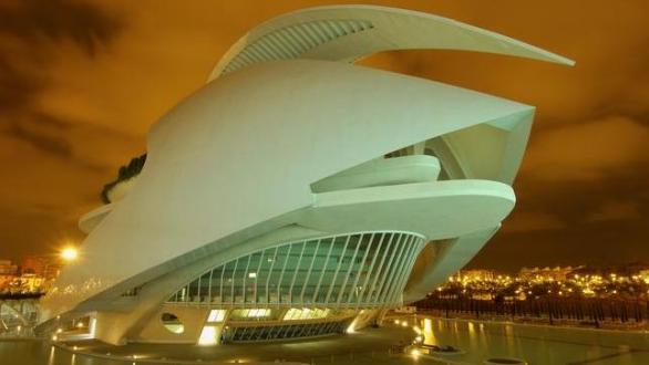El Palau de les Arts Reina Sofía, en Valencia, obra del arquitecto Santiago Calatrava