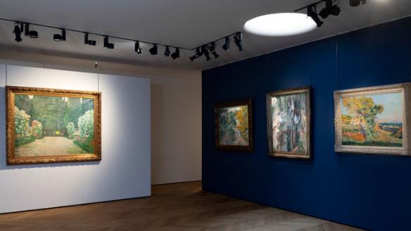 Cuadros en la exposición Spanish Modern Landscapes ubicada en la galería Colnaghi
