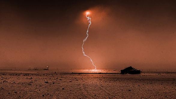 Ahmed Mater (Saudi Arabia), Lightning Land, 2017, photograph, light jet print, 169 x 222, 5 cm, Ed. 3 + 1 AP, Courtesy of Galleria Continua