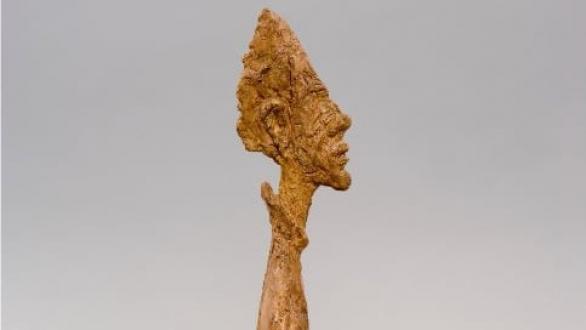 Alberto Giacometti Thin bust on a Base (Known as Amenophis) 1954 Plaster, 39.7 x 33.1 x 13.7 cm Fondation Giacometti © Succession Alberto Giacometti (Fondation Giacometti + ADAGP, Paris) 2021