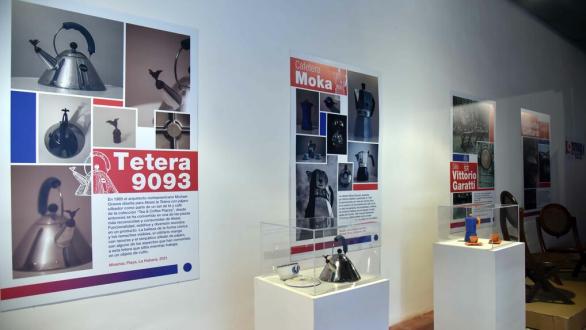 Una muestra de diferentes objetos utilitarios que constituyen íconos del diseño italiano, fue expuesta en la sede del centro de Restauración y Diseño (ReDi), como parte del Día del Diseño Italiano en Cuba, en La Habana, el 8 de julio de 2021