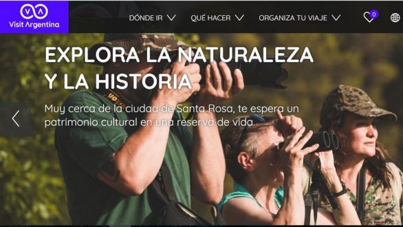Vista de la web Visit Argentina 