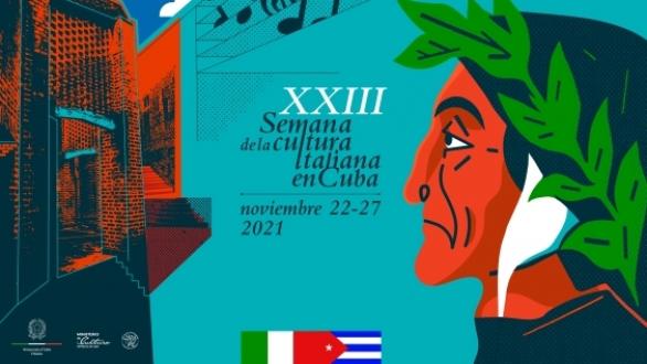 Cartel de la Semana cultura italiana en Cuba 2021