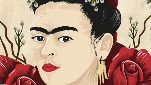 detalle del poster de la muestra inmersiva sobre Frida Kahlo