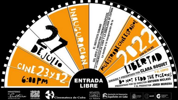cartel de Muestra 2022 de Cine Español en La Habana  