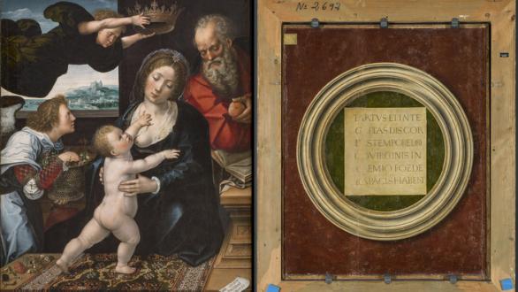 Exposición “Reversos. El lado oculto”. La Sagrada Familia (anverso y reverso), Bernard van Orley. Museo Nacional del Prado.