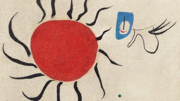 Joan Mirò, Painting (The Sun) [Peinture (Le Soleil)] 1927 Oil on canvas, 38.3 x 46.2 cm Courtesy The David & Ezra Nahmad Collection © Successió Miró, 2022