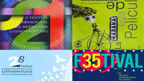 carteles de diferentes ediciones del festival de cine de la habana 