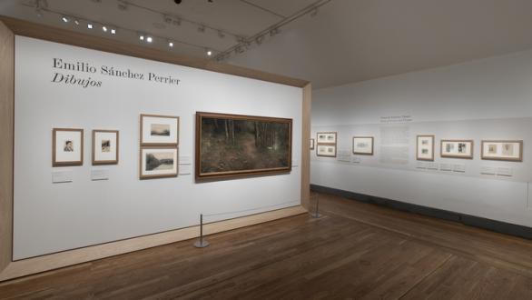  Imagen de la sala de exposición “Emilio Sánchez Perrier. Dibujos”. Foto © Museo Nacional del Prado.
