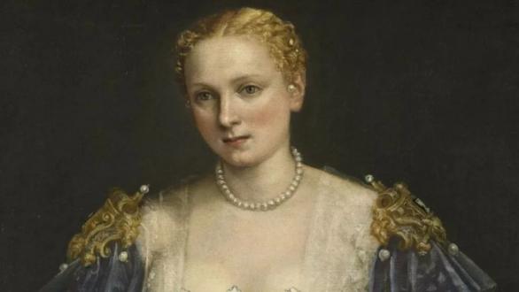 Retrato de una Dama Veneciana– La Belle Nani, 1560, óleo sobre lienzo, 119×103 cm, Museo del Louvre, París, Francia