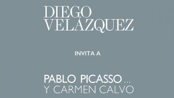 Cartel de la expo «Diego Velázquez invita a Pablo Picasso... y Carmen Calvo»